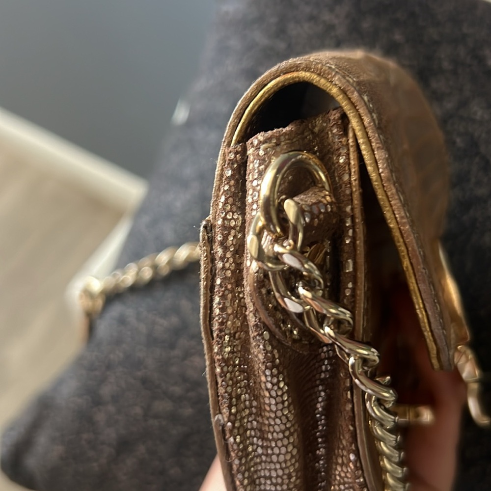 MICHAEL KORS Mini CRISS BODY BAG!! Gold tone - Picture 13 of 13